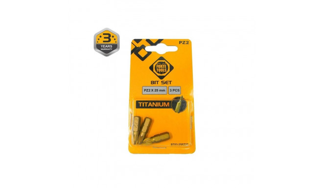 TITANIUM SCREWDRIVER BIT PZ2X25MM 3PCS