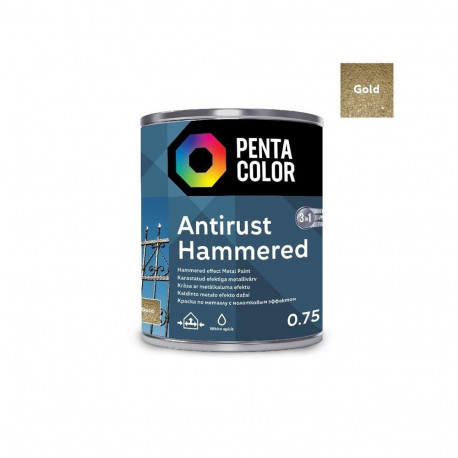 PAINT PENTAC ANTIRUST HAMMERED GLD 750ML