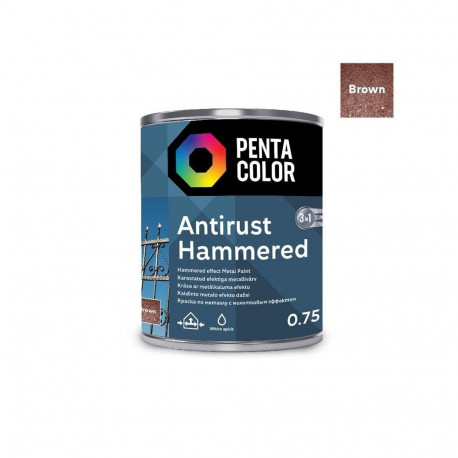 PAINT PENTAC ANTIRUST HAMMERED BRN 750ML