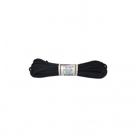 BRAIDED POLYAMIDE ROPE BLACK 2MM/25M