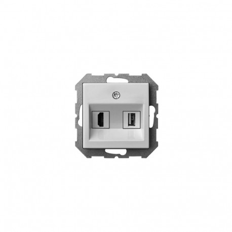 FLUSH MOUNTING HDMI+USB SOCKET