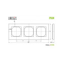 FRAME K14-245-03 3PLACES SHINY GLASS EPS