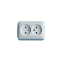 DOUBLE SOCKET WHITE PKL10-009 LIREGUS