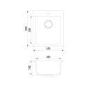 SINK SQUARE SQS 100-601 W BLACK