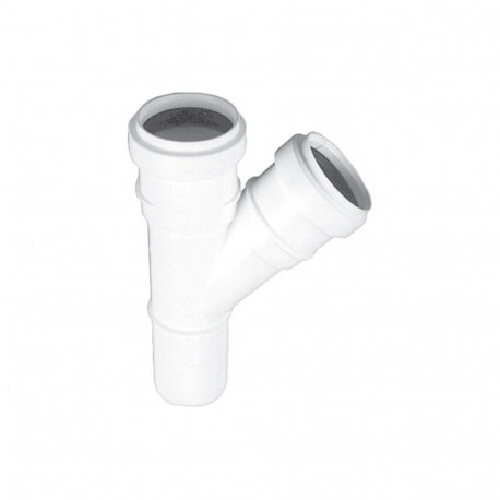 TEE INTERNAL D40/40X45° WHITE PP