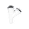 TEE INTERNAL D40/40X45° WHITE PP