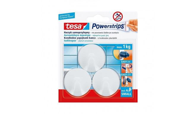 TESA HOOKS SMALL CIRCLE WHITE