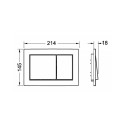 TECEBASE TOILET PUSH PLATE CHROME BRIGHT TECEBASE TOILET PUSH PLATE CHROME BRIGHT
