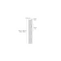 WALL UPRIGHT. DOUBLE SLOT 495 MM GREY