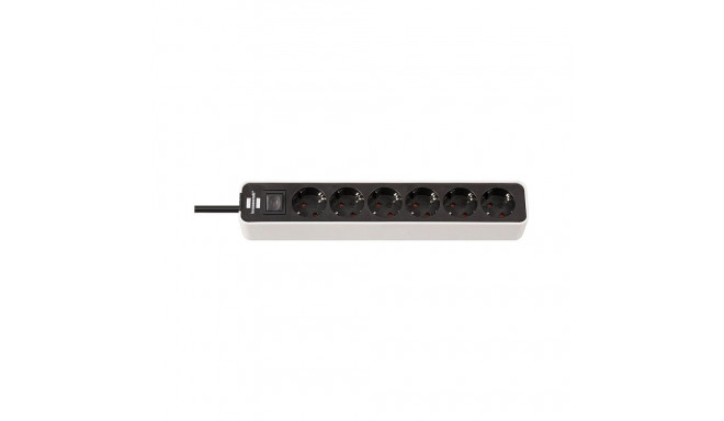 EXT CORD ECOLOR 1153260020 1,5 m 6V must/valge