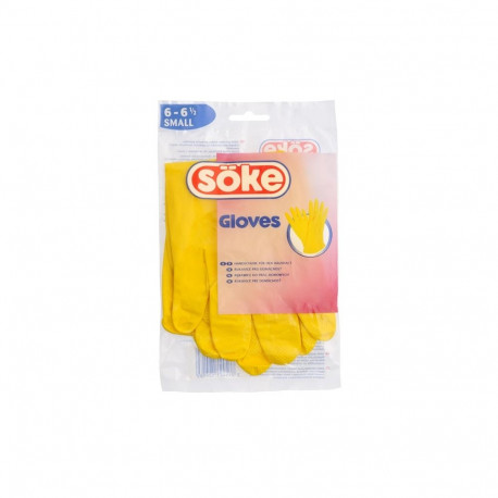 GLOVES SÖKE RUBBER S SIZE YELLOW