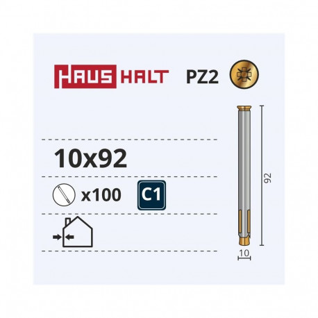 METAL FRAME ANCHOR WITH NUT 10X92