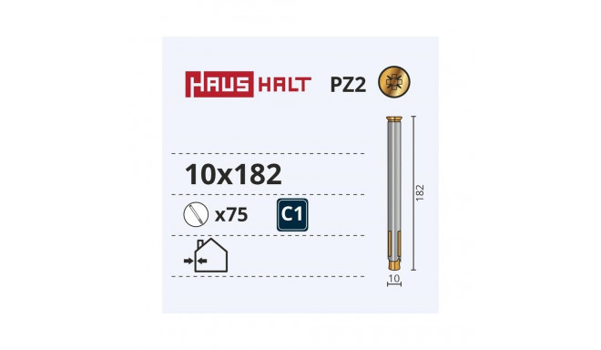 METAL FRAME ANCHOR WITH NUT 10X182