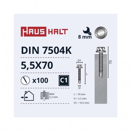 SELF SCREW 5,5X70 DIN7504K ZN (100)