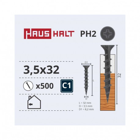 kipsikruvi puidu jaoks 3.5x32 (500)