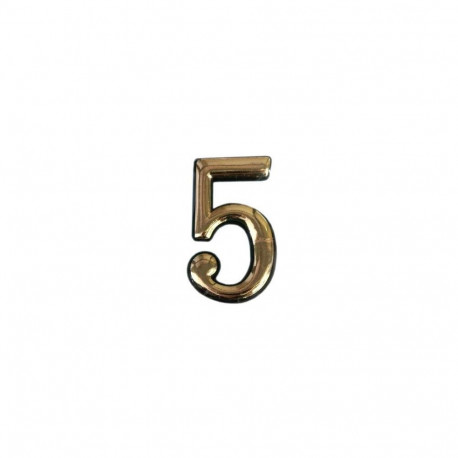 DOOR NUMBERGOLD 5 PLASTM