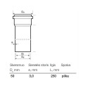 PIPE DIAMETER - 50 0.25 M