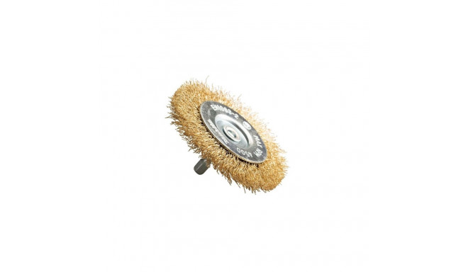 WIRE WHEEL BRUSH (BRASS COATED)