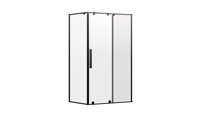 CABIN SHOWER SQUARE BLACK MAT 100x80x195