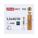 CHIPBOARD SCREW 3.5X45/30 YELLOW ZP(400)