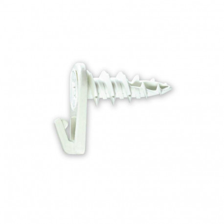 HOOK DRYWAL SCREW 10.5X27 WHITE 10 PCS