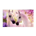 Diamond mosaic - White horses