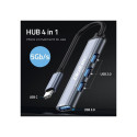 HUB adapter USB c 3.1 4in1, USB 3.0, 3x USB 2