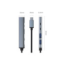HUB adapter USB C 3.1 5in1, USB C PD, USB C