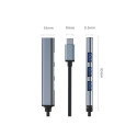 HUB adapter USB c 3.1 4in1, USB 3.0, 3x USB 2