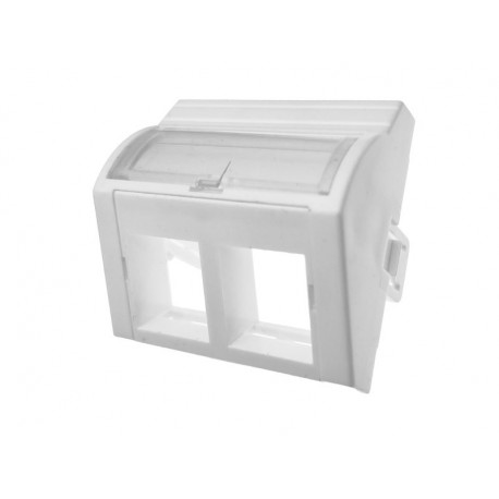 Adapter 45x45 2xRJ45 (kumer nurgaga)