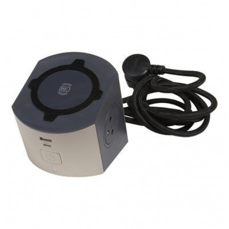 Pikendusjuhe 2x2P+Z induktsioon+USB A/C