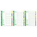 Register tabs A4 1-6 colored cardboard FORPUS