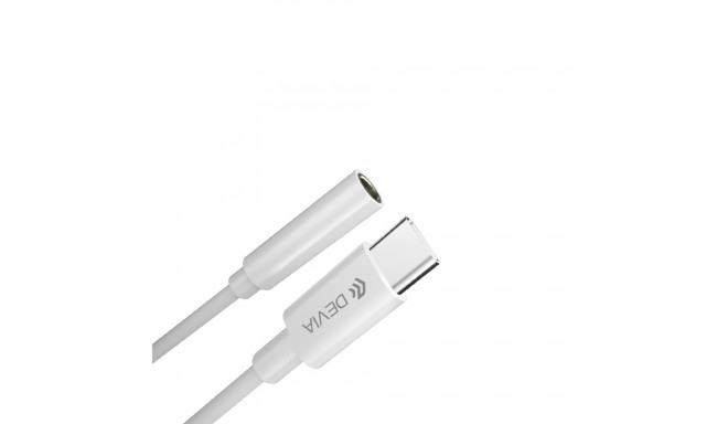 Devia adapter EC608 USB-C - jack 3,5mm white