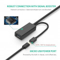 Cable extender USB3.0 10m with microUSB socket for external power US175 UGREEN