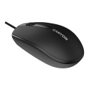 CANYON M-10, Canyon Wired optical mouse with 3 buttons, DPI 1000, with 1.5M USB cable, black, 65*115