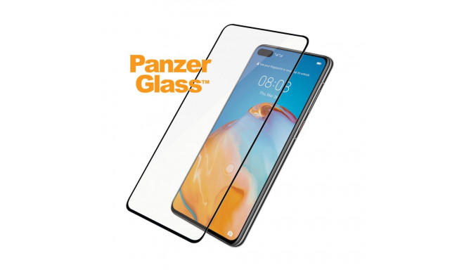 Ekraanikaitseklaas Huawei P40, ümbrisesõbralik, musta äärega, PanzerGlass