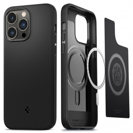 Kaitseümbris Mag Armor, Apple iPhone 14 Pro, must, MagSafe, Spigen