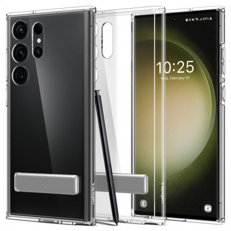 Kaitseümbris Ultra Hybrid S, Samsung Galaxy S23 Ultra, läbipaistev, Spigen