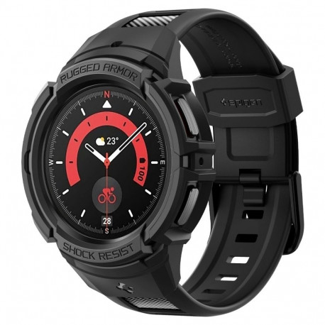 Kaitseümbris kellarihmaga Rugged Armor Pro, Samsung Galaxy Watch5 Pro 45mm, must, Spigen