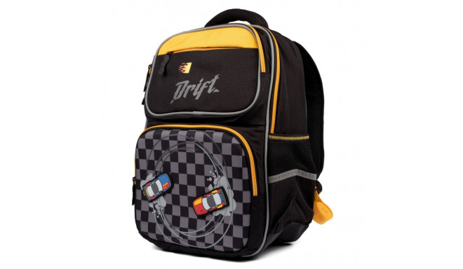 Seljakott S-105 "Maxdrift", must/kollane