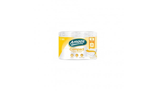 Tualettpaber AMOOS, 12tk/pakk, 2 kihti, 30 m, 102 mm