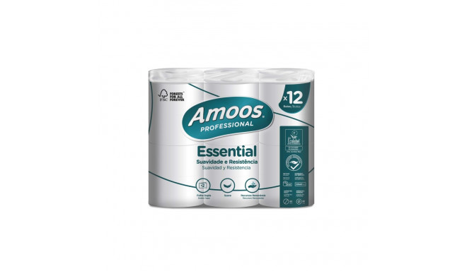 Tualettpaber AMOOS, 2 kihti, 23 m, 108 mm, 12 rulli pakis