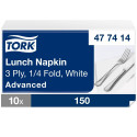 Salvrätikud TORK SOFTLUNCH, 3kih, 33x32.6cm, 150lehte, valge