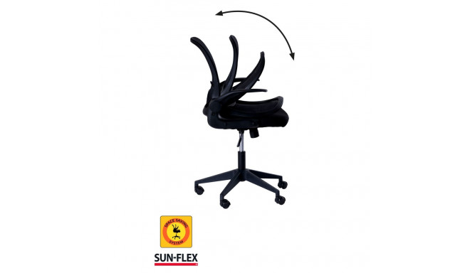 Reguleeritava kõrgusega tool SUN-FLEX®HIDEAWAY tool, 91-101 cm, must