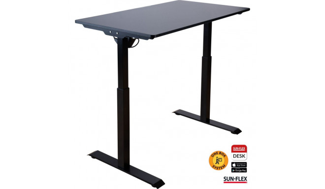 Büroolaud Sun-Flex®Easydesk Elite, elektriline, reguleeritava kõrgusega, 120x60cm, must