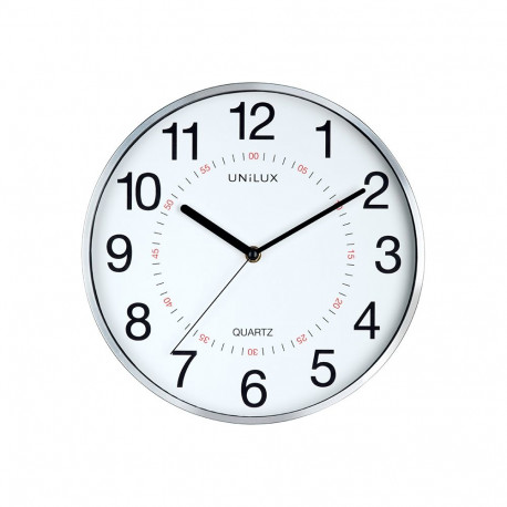 Unilux wall clock Aria 28,5cm, metallic