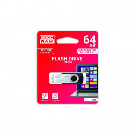 Goodram mälupulk 64GB UTS3 USB 3.0, must