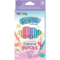Värvilised pliiatsid Colorino 12 tk / 24 värvi, pastelsed