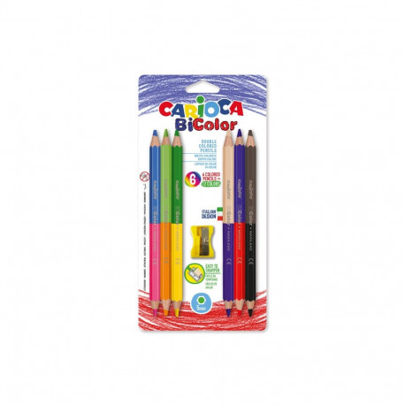 Värvipliiatsid Carioca Bi-Color, 6tk