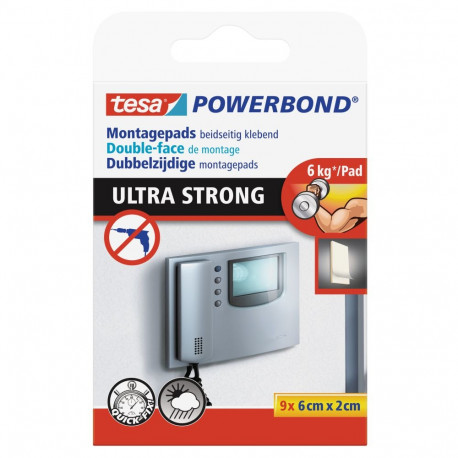 Teip kahepoolneTesa Ultra Strong ribad 6cm x 2cm, 9tk pakis